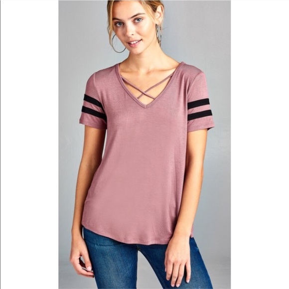 Couture Gypsy Tops - 💖LAST ONE💖🆕Dusty💖 mauve criss cross top💖